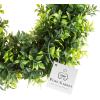 image15Inch Hedyotis Wreath  Round UV Resistant Artificial Summer Fall Winter or Spring Wreath  IndoorOutdoor Wreaths for Front Door by Pure GardenGreen