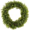 image15Inch Hedyotis Wreath  Round UV Resistant Artificial Summer Fall Winter or Spring Wreath  IndoorOutdoor Wreaths for Front Door by Pure GardenGreen