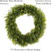 image15Inch Hedyotis Wreath  Round UV Resistant Artificial Summer Fall Winter or Spring Wreath  IndoorOutdoor Wreaths for Front Door by Pure GardenGreen