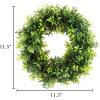 image15Inch Hedyotis Wreath  Round UV Resistant Artificial Summer Fall Winter or Spring Wreath  IndoorOutdoor Wreaths for Front Door by Pure GardenGreen