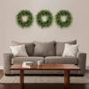 image15Inch Hedyotis Wreath  Round UV Resistant Artificial Summer Fall Winter or Spring Wreath  IndoorOutdoor Wreaths for Front Door by Pure GardenGreen