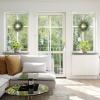image21in Artificial Fern Front Door Wreath  UV Resistant Greenery with Blossoms on Grapevine Base  IndoorOutdoor Wreaths for Front Door by Pure Garden21 Set of 2