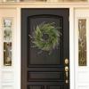 image21in Artificial Fern Front Door Wreath  UV Resistant Greenery with Blossoms on Grapevine Base  IndoorOutdoor Wreaths for Front Door by Pure Garden21Inch