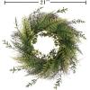 image21in Artificial Fern Front Door Wreath  UV Resistant Greenery with Blossoms on Grapevine Base  IndoorOutdoor Wreaths for Front Door by Pure Garden21Inch