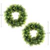 imageBoxwood Wreath  165Inch Round UV Resistant Artificial Spring Summer Fall or Winter Wreath  OutdoorIndoor Wreaths for Front Door by Pure GardenGreen