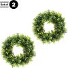 imageBoxwood Wreath  165Inch Round UV Resistant Artificial Spring Summer Fall or Winter Wreath  OutdoorIndoor Wreaths for Front Door by Pure GardenGreen