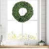 imageBoxwood Wreath  165Inch Round UV Resistant Artificial Spring Summer Fall or Winter Wreath  OutdoorIndoor Wreaths for Front Door by Pure GardenGreen