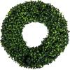 imageBoxwood Wreath  165Inch Round UV Resistant Artificial Spring Summer Fall or Winter Wreath  OutdoorIndoor Wreaths for Front Door by Pure GardenGreen