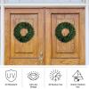imageBoxwood Wreath  165Inch Round UV Resistant Artificial Spring Summer Fall or Winter Wreath  OutdoorIndoor Wreaths for Front Door by Pure GardenGreen