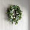 imageEucalyptus Wreath  20Inch Artificial Spring Summer or Fall Wreath for Home Decor  Wreaths for Indoors or Covered Patio Use Only by Pure GardenGreen  White  Single