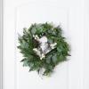 imageEucalyptus Wreath  20Inch Artificial Spring Summer or Fall Wreath for Home Decor  Wreaths for Indoors or Covered Patio Use Only by Pure GardenGreen  White  Single