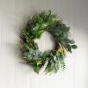 imageEucalyptus Wreath  20Inch Artificial Spring Summer or Fall Wreath for Home Decor  Wreaths for Indoors or Covered Patio Use Only by Pure GardenGreen  White  Single