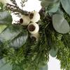 imageEucalyptus Wreath  20Inch Artificial Spring Summer or Fall Wreath for Home Decor  Wreaths for Indoors or Covered Patio Use Only by Pure GardenGreen  White  Single