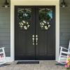 imageMagnolia Wreath  24Inch Artificial Spring Wreath for Home Decor  Wreaths for Indoors or Covered Patio Use Only by Pure GardenSet of 2
