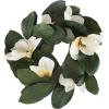 imageMagnolia Wreath  24Inch Artificial Spring Wreath for Home Decor  Wreaths for Indoors or Covered Patio Use Only by Pure GardenSet of 2