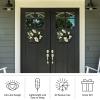 imageMagnolia Wreath  24Inch Artificial Spring Wreath for Home Decor  Wreaths for Indoors or Covered Patio Use Only by Pure GardenSet of 2