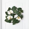 imageMagnolia Wreath  24Inch Artificial Spring Wreath for Home Decor  Wreaths for Indoors or Covered Patio Use Only by Pure GardenSingle Wreath