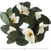 imageMagnolia Wreath  24Inch Artificial Spring Wreath for Home Decor  Wreaths for Indoors or Covered Patio Use Only by Pure GardenSingle Wreath