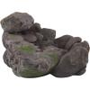 imageOutdoor Fountain with Polyresin Stone Waterfall  Water Feature with Realistic Appearance and Soothing Sound  Patio Lawn or Yard Art by Pure GardenCascading Rock