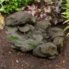 imageOutdoor Fountain with Polyresin Stone Waterfall  Water Feature with Realistic Appearance and Soothing Sound  Patio Lawn or Yard Art by Pure GardenCascading Rock