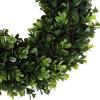 imagePure Garden 12Inch Boxwood Wreath  Round UV Resistant Artificial Spring Summer Fall or Winter Wreath  IndoorOutdoor Wreaths for Front DoorSingle Wreath