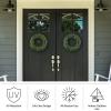 imagePure Garden 195Inch Boxwood Wreath  Round UV Resistant Artificial Spring Summer Fall or Winter Wreath  IndoorOutdoor Wreaths for Front DoorGreen