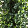 imagePure Garden 195Inch Boxwood Wreath  Round UV Resistant Artificial Spring Summer Fall or Winter Wreath  IndoorOutdoor Wreaths for Front DoorGreen