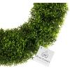 imagePure Garden 195Inch Boxwood Wreath  Round UV Resistant Artificial Spring Summer Fall or Winter Wreath  IndoorOutdoor Wreaths for Front DoorGreen