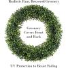 imagePure Garden 195Inch Boxwood Wreath  Round UV Resistant Artificial Spring Summer Fall or Winter Wreath  IndoorOutdoor Wreaths for Front DoorGreen