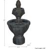 imagePure Garden 500005 Lion Head Stone Water Fountain Brown
