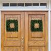 imagePure Garden Boxwood Wreath  165Inch Square UV Resistant Artificial Spring Summer Fall or Winter Wreath  OutdoorIndoor Wreaths for Front Door165Inch