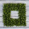 imagePure Garden Boxwood Wreath  165Inch Square UV Resistant Artificial Spring Summer Fall or Winter Wreath  OutdoorIndoor Wreaths for Front Door165Inch
