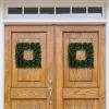 imagePure Garden Boxwood Wreath  165Inch Square UV Resistant Artificial Spring Summer Fall or Winter Wreath  OutdoorIndoor Wreaths for Front DoorSet of 2