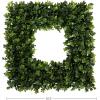 imagePure Garden Boxwood Wreath  165Inch Square UV Resistant Artificial Spring Summer Fall or Winter Wreath  OutdoorIndoor Wreaths for Front DoorSet of 2