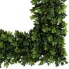 imagePure Garden Boxwood Wreath  165Inch Square UV Resistant Artificial Spring Summer Fall or Winter Wreath  OutdoorIndoor Wreaths for Front DoorSet of 2