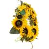imageSunflower Wreath  22Inch Artificial Spring Summer or Fall Wreath for Home Decor  Wreaths for Indoors or Covered Patio Use Only by Pure GardenYellow  Single
