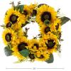 imageSunflower Wreath  22Inch Artificial Spring Summer or Fall Wreath for Home Decor  Wreaths for Indoors or Covered Patio Use Only by Pure GardenYellow  Single