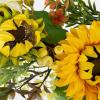 imageSunflower Wreath  22Inch Artificial Spring Summer or Fall Wreath for Home Decor  Wreaths for Indoors or Covered Patio Use Only by Pure GardenYellow  Set of 2