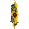 imageSunflower Wreath  22Inch Artificial Spring Summer or Fall Wreath for Home Decor  Wreaths for Indoors or Covered Patio Use Only by Pure GardenYellow  Set of 2