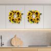 imageSunflower Wreath  22Inch Artificial Spring Summer or Fall Wreath for Home Decor  Wreaths for Indoors or Covered Patio Use Only by Pure GardenYellow  Set of 2