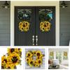imageSunflower Wreath  22Inch Artificial Spring Summer or Fall Wreath for Home Decor  Wreaths for Indoors or Covered Patio Use Only by Pure GardenYellow  Set of 2