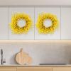 imageYellow Forsythia Wreath  24Inch Artificial Spring Wreath for Home Decor  Wreaths for Indoors or Covered Patio Use Only by Pure Garden24 Set of 2