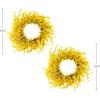 imageYellow Forsythia Wreath  24Inch Artificial Spring Wreath for Home Decor  Wreaths for Indoors or Covered Patio Use Only by Pure Garden24 Set of 2
