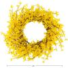 imageYellow Forsythia Wreath  24Inch Artificial Spring Wreath for Home Decor  Wreaths for Indoors or Covered Patio Use Only by Pure Garden24 Single Wreath
