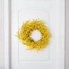 imageYellow Forsythia Wreath  24Inch Artificial Spring Wreath for Home Decor  Wreaths for Indoors or Covered Patio Use Only by Pure Garden24 Single Wreath