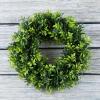 image15Inch Hedyotis Wreath  Round UV Resistant Artificial Summer Fall Winter or Spring Wreath  IndoorOutdoor Wreaths for Front Door by Pure GardenGreen