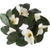 imageMagnolia Wreath  24Inch Artificial Spring Wreath for Home Decor  Wreaths for Indoors or Covered Patio Use Only by Pure GardenSingle Wreath