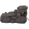 imageOutdoor Fountain with Polyresin Stone Waterfall  Water Feature with Realistic Appearance and Soothing Sound  Patio Lawn or Yard Art by Pure GardenCascading Rock