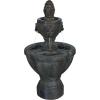 imagePure Garden 500005 Lion Head Stone Water Fountain Brown