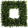 imagePure Garden Boxwood Wreath  165Inch Square UV Resistant Artificial Spring Summer Fall or Winter Wreath  OutdoorIndoor Wreaths for Front Door165Inch